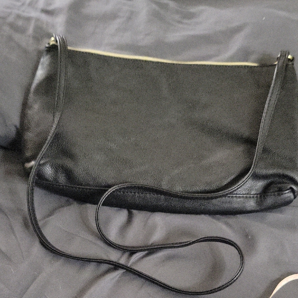 Elegant Black Leather Shoulder Bag by Betsey Johnson